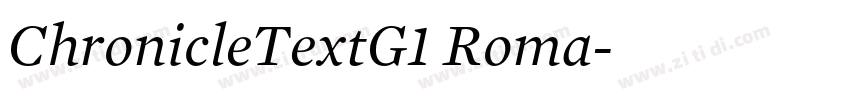 ChronicleTextG1 Roma字体转换